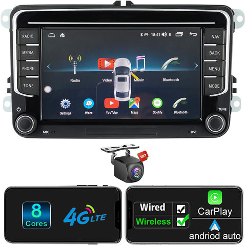 Car Multimedia Player NAVI For Volkswagen VW Caddy 2K Golf 5 A5 CarPlay 360  Bird View Around GPS Navigation